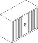 Bisley Aktenschrank Rollladenschrank Euro Stahl 2 Fachb&ouml;den H&ouml;he 1029mm