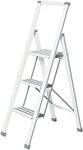 WENKO Trittleiter Modell Alu-Design, Klapptritt Leiter, rutschsichere XXL-Stufen,