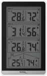 technoline WS 7060 Wetterstation (inklusive 3 Au&szlig;ensensoren, 3x Anzeige f&uuml;r