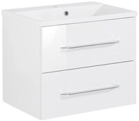 FACKELMANN Waschbeckenunterschrank B.clever Waschtischset 60cm Korpusfarbe: Wei&szlig;