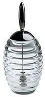 Alessi Honigglas Honigspender Honey Pot Memory Containers, Edelstahl 18-10,