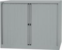 Bisley Aktenschrank Rollladenschrank Euro Stahl 2 Fachb&ouml;den H 1029mm silber/silber