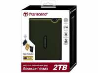 Transcend HDD StoreJet 25M3 2,5 Zoll 2TB USB 3.1 military green externe