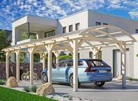 Skanholz Einzelcarport Franken, BxT: 376x969 cm, 220 cm Einfahrtsh&ouml;he