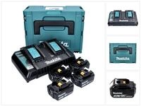 Makita Power Source Kit 18 V mit 4x BL 1830 B Akku 3,0 Ah Akkupacks