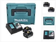 Makita Power Source Kit 18 V (198116-4) mit 2x BL 1860 B + DC 18 RC Ladege...