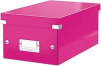 LEITZ Aufbewahrungsbox Ablagebox Click & Store DVD pink