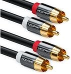 deleyCON deleyCON HQ Cinch Kabel [0,5m] - 2x RCA Cinch Stecker zu 2x RCA Cinch Audio-