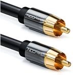 deleyCON deleyCON 5m Subwoofer Kabel Cinch RCA Kabel 2x Cinch Stecker HiFi Audio- &