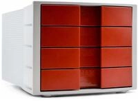 HAN Organizer Schubladenbox Impuls rot DIN C4 mit 4 Schubladen