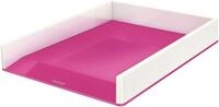 LEITZ Briefablage Briefablage Wow Duo Colour A4 Polystyrol wei&szlig;/pink metallic