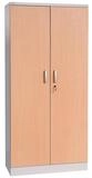 GUERKAN Aktenschrank 5 OH, Schrank aus Stahl, T&uuml;ren in Holzoptik, 92x195 cm
