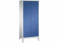 CP Möbelsysteme Mehrzweckschrank S 2000 81x185x50cm mit Füßen blau/lichtgrau