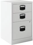 Bisley Home Beistellschrank PFA Schrank aus Stahl, 3 Schubladen, ohne Sockel, A4