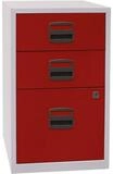 Bisley Home Beistellschrank PFA Schrank aus Stahl, 3 Schubladen, ohne Sockel, A4
