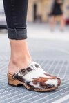 woody GmbH Kuhfell Clogs - MANU FELL - kuhfell Sneaker Ballerinas 42 EU