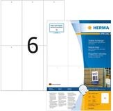 HERMA Etiketten Anh&auml;nger 70x148,5 mm wei&szlig; Papier/Folie/Papier perforiert nicht