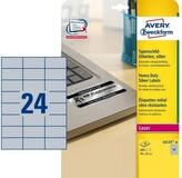 Avery Zweckform Etiketten Typenschild-Etiketten 70 x 37mm silber VE=480 St&uuml;ck