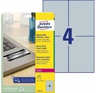 Avery Zweckform Etiketten 80 AVERY Zweckform Typenschildetiketten silber 105,0 x