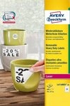 Avery Zweckform Etiketten Etiketten wetterfest Polyester wiederabl&ouml;sbar wei&szlig;