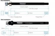 Thule Laufrad Thule Achsadapter Syntace X-12 M12x1,0 160 oder172mm...