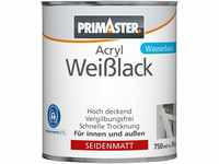 PRIMASTER Acryl Weisslack 750 ml seidenmatt