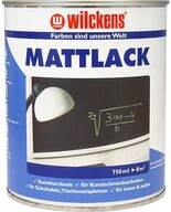 Wilckens Farben Kunstharzlack Mattlack Tiefschwarz (RAL 9005), 750 ml, f&uuml;r den