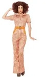 Rubies Niederlande b.v. Kost&uuml;m 70er Jahre Disco Damenkost&uuml;m Jumpsuit orange bunt M