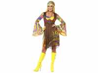 Smiffys Kostüm Groovy Hippie, Peace, Love und bunte Farben