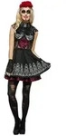 Smiffys Kost&uuml;m Tag der Toten Skelett Kleid Halloween Kost&uuml;m Damen, Schickes,