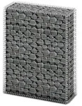 vidaXL Gartenzaun Steinkorb Gabione mit Deckeln Verzinkter Draht 100&times;80&times;30 cm,
