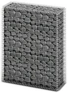 vidaXL Gartenzaun Steinkorb Gabione mit Deckeln Verzinkter Draht 100&times;80&times;30 cm,