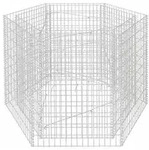 vidaXL Hochbeet, Sechseckiges Gabionen-Hochbeet 160&times;140&times;100 cm
