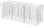 vidaXL Hochbeet Gabionen-Hochbeet Stahl 270&times;90&times;100 cm (1 St) silberfarben
