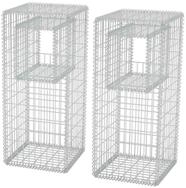 vidaXL Zaunpfosten Gabionenkorb Pfosten/Pflanzkasten 2 Stk. Stahl 50&times;50&times;120...