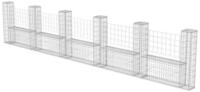 vidaXL Gartenzaun Gabionenkorb U-Form Stahl 570&times;20&times;100 cm, (1-St)