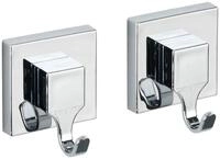 WENKO Wandhaken Quadro, aus Kunststoff f&uuml;r Handt&uuml;cher, Befestigen ohne Bohren