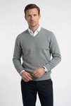 OLYMP V-Ausschnitt-Pullover OLYMP Strick Casual klassischer Strickpullover