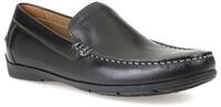 Mokassin GEOX "U SIRON A", Herren, Gr. 40, schwarz, Leder, Schuhe Mokassin, Loafer,