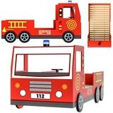Casaria Kinderbett, 90x200cm Rausfallschutz Lattenrost 120KG belastbar Kinderbett