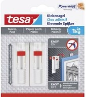 tesa Klebehaken tesa 77774 Klebenagel verstellbar Wei&szlig; Inhalt: 2 St., (77774)