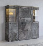 OTTO home Highboard India,Breite 130cm, stilvolle Hochkommode 3T&uuml;ren, Klappe und