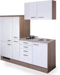 Flex-Well K&uuml;chenzeile Florenz, Gesamtbreite 190 cm, mit Apothekerschrank, mit