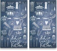 Zeller Present Schneide- und Abdeckplatte Lovely Kitchen, ESG-Sicherheitsglas, (Set,
