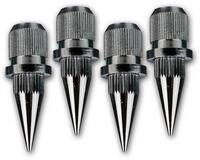 Dynavox D&auml;mpfer Boxenspikes, 4er Set, Chrom silber, Noisekiller