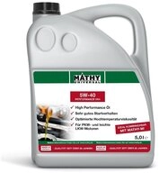 MATHY Motor&ouml;l MATHY SAE 5W-40 Performance VX4 5,0 l, (1-tlg), Synthetisches