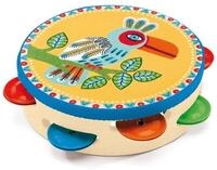 DJECO Spielzeug-Musikinstrument Animambo Tamburin Tukan Holz Metall