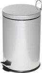 ALCO Papierkorb Tretabfalleimer mit Kunststoffeinsatz 20 Liter silber
