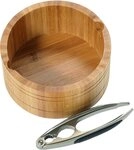KESPER&reg; Snackschale Nussschale, rund, Bambus, (Set, 2-tlg), inkl. Nussknacker