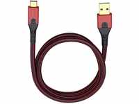 Oehlbach USB 3.1 Anschlusskabel A/USB-C™ 3 m USB-Kabel, vergoldete...